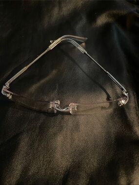 Clear Rimless Reading Glasses - Transparent / Silver